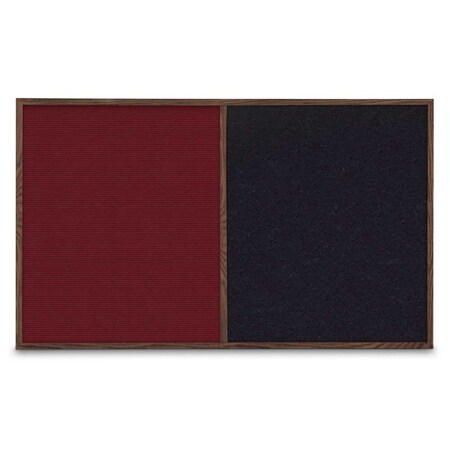 United Visual Products Single Door Radius Corkboard, 36"x36", Sat, UV7002RC-SATIN-RUBBER UV7002RC-SATIN-RUBBER